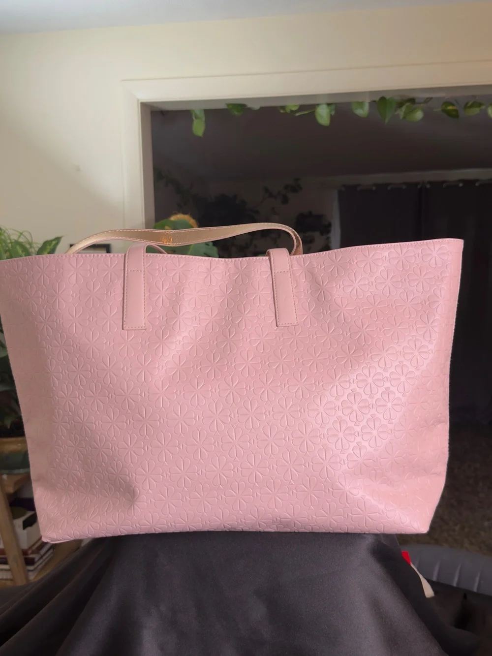 Kate Spade New York Pink Embossed Tote Bag VIP Fragrance Exclusive XL